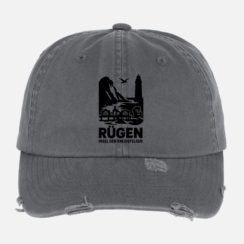 Falaises de craie de l’île de Rügen Casquette vintage effet usé Flexfit