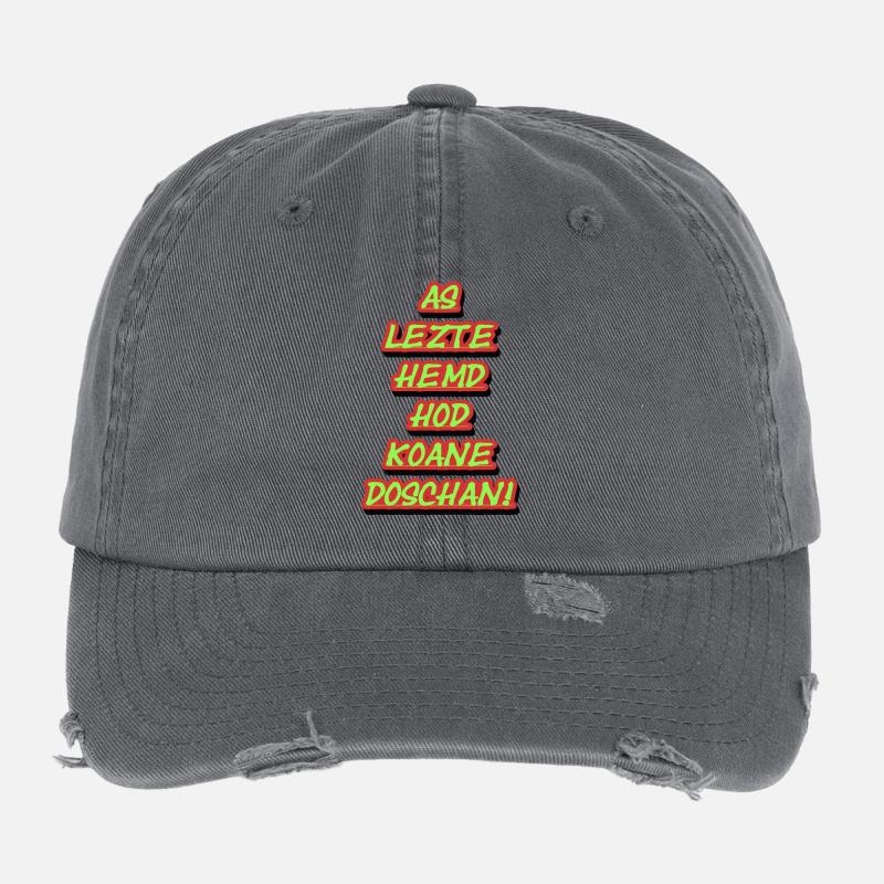 Neon Graffiti Stacking Texts - Flexfit Vintage Destroyed Cap - dark grey