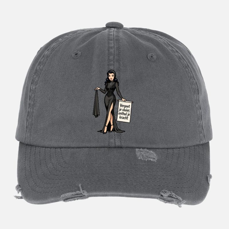 Forget your veil, discover your power Flexfit Vintage Destroyed Cap