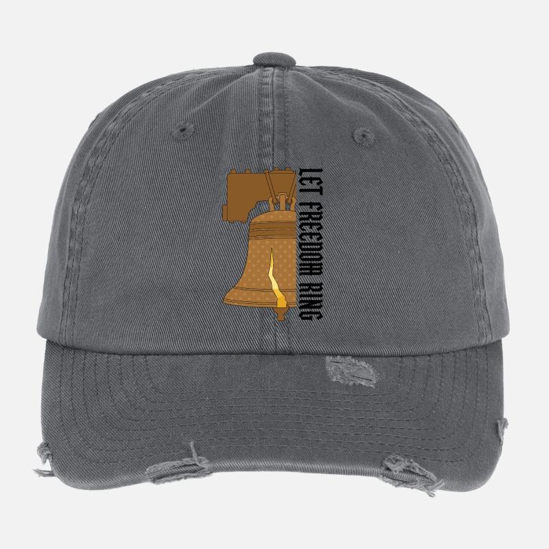 Let Freedom Ring Liberty Bell Flexfit Vintage Destroyed Cap