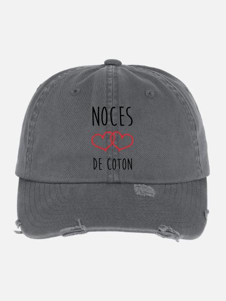 Cotton Wedding 1 Year Wedding - Flexfit Vintage Destroyed Cap - dark grey - Front
