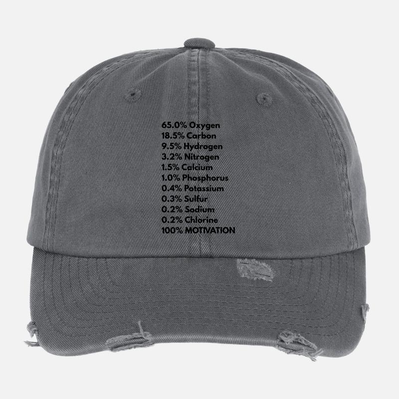 Menschlicher Körper - Flexfit Vintage Destroyed Cap - Dunkelgrau