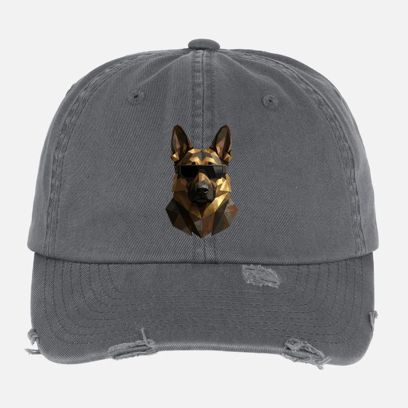 Schäferhund Hund Liebe Deutscher Schäferhund Hunde Flexfit Vintage Destroyed Cap