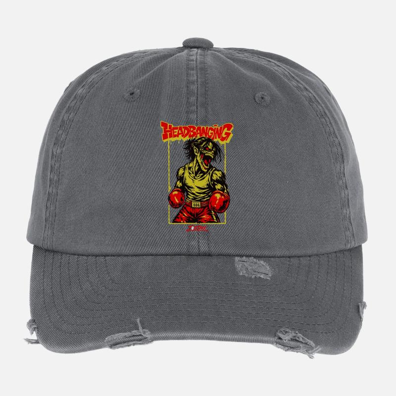 Zombie Boxer Headbanging Flexfit Vintage Destroyed Cap