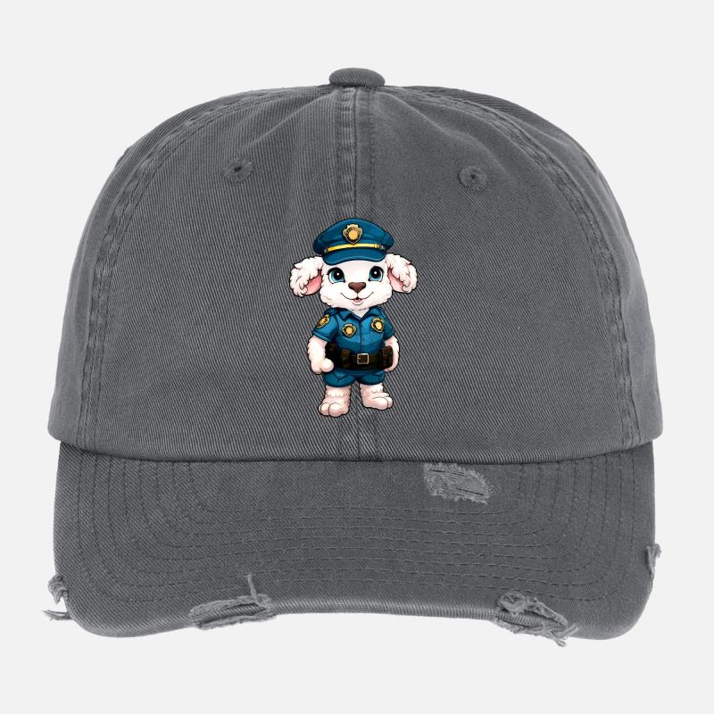 Police des moutons Casquette vintage effet usé Flexfit