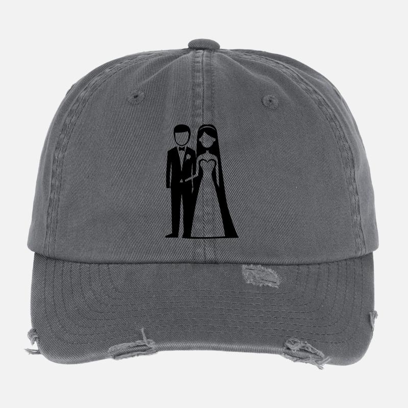 Bride and groom bride Flexfit Vintage Destroyed Cap