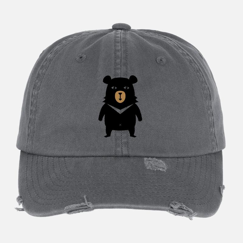 BOBBY L'OURS T-SHIRT Casquette vintage effet usé Flexfit