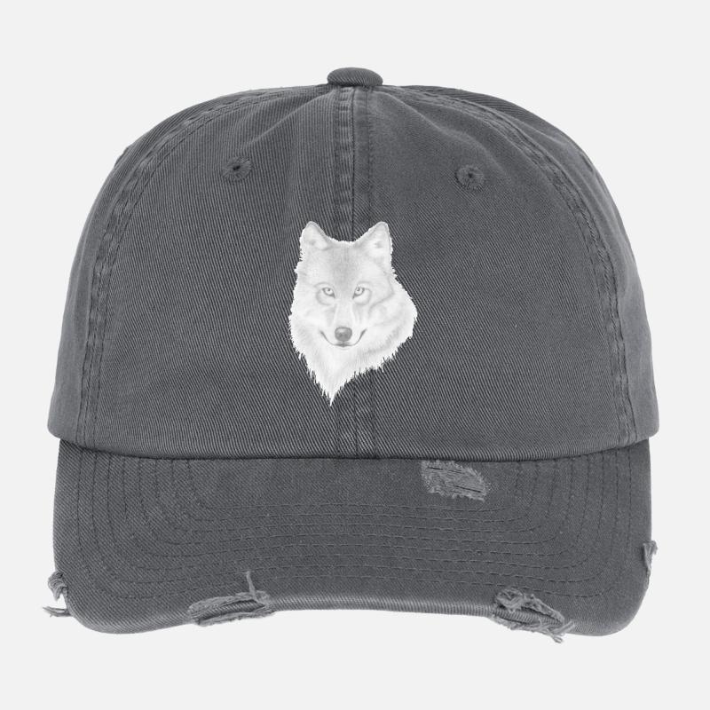 wolf Flexfit Vintage Destroyed Cap