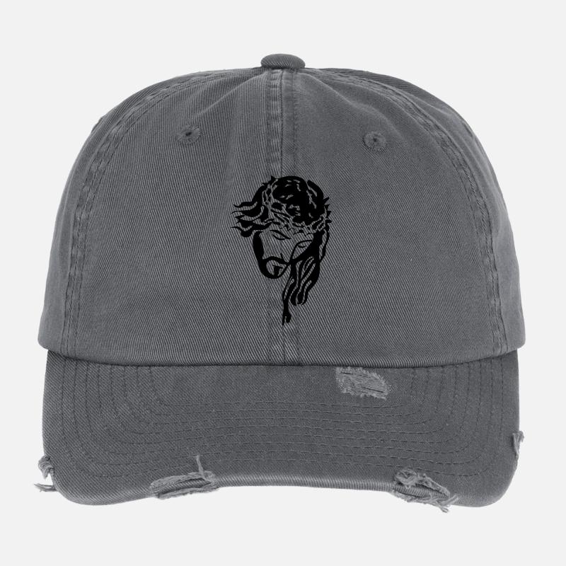 Jésus-Christ Casquette vintage effet usé Flexfit