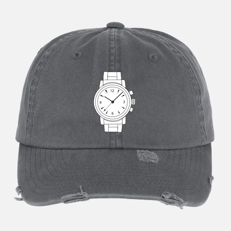 clock time clock time hourglass hourglass19 Flexfit Vintage Destroyed Cap