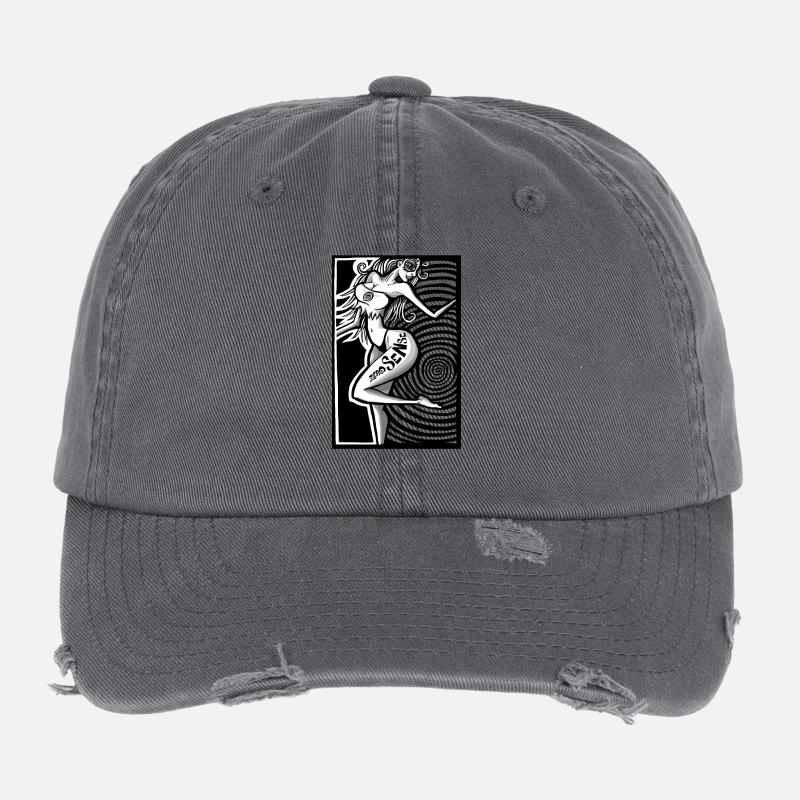 hypnotic love Flexfit Vintage Destroyed Cap