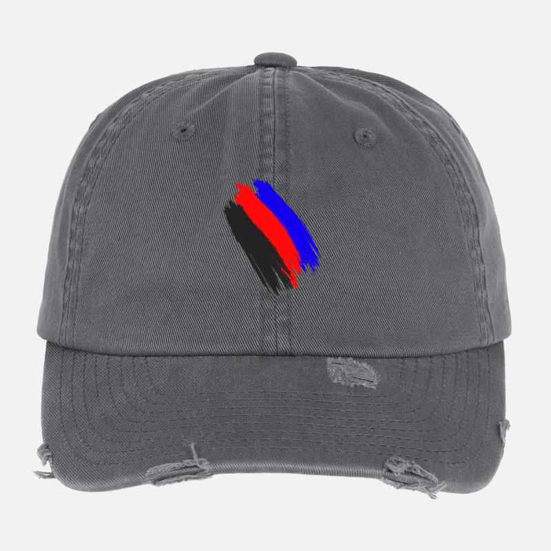 Drapeau polyamour Drapeau polyamour Pride Polyamour Casquette vintage effet usé Flexfit
