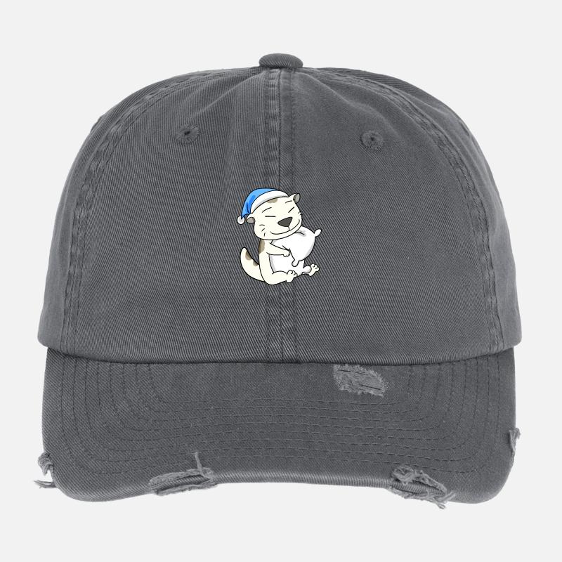 Katze Katzenrasse Devon Rex Flexfit Vintage Destroyed Cap