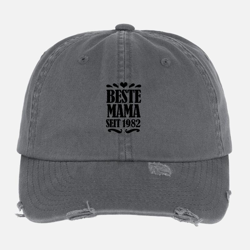 Beste Mama seit 1982 - Beste Mutter seit 1982 Flexfit Vintage Destroyed Cap