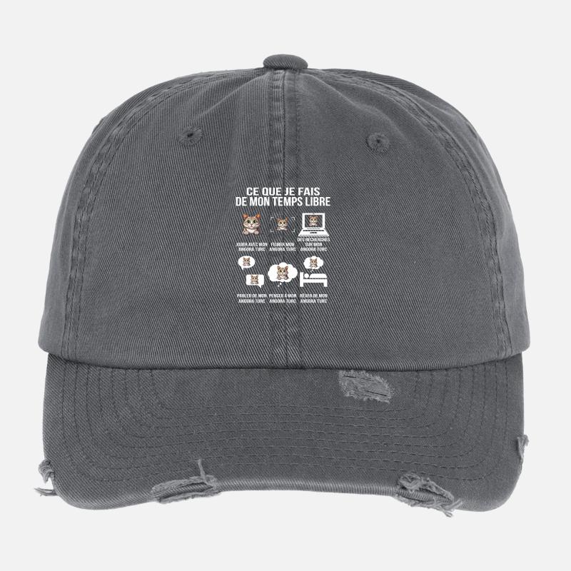 Ce que je fais de mon temps libre Angora Turc Casquette vintage effet usé Flexfit
