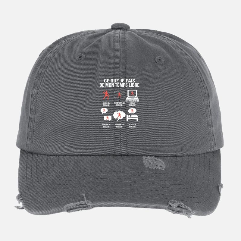 Ce que je fais de mon temps libre – Squash Casquette vintage effet usé Flexfit