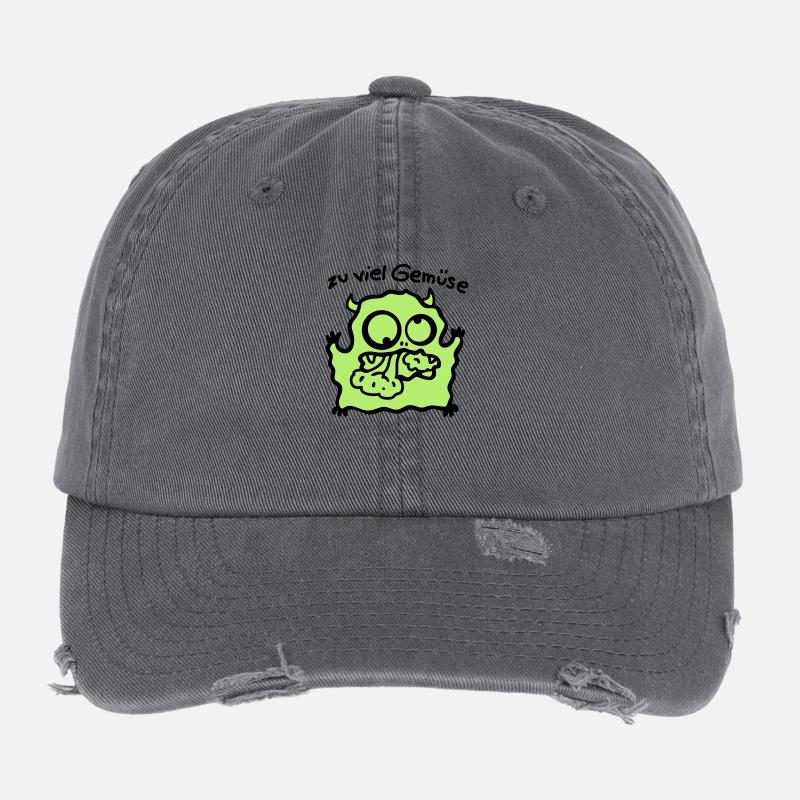 zu viel Gemüse Flexfit Vintage Destroyed Cap