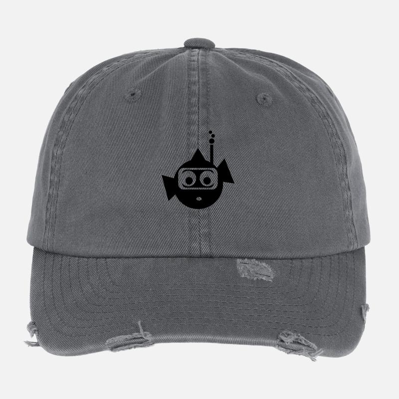 Fisch3 - Flexfit Vintage Destroyed Cap - Dunkelgrau