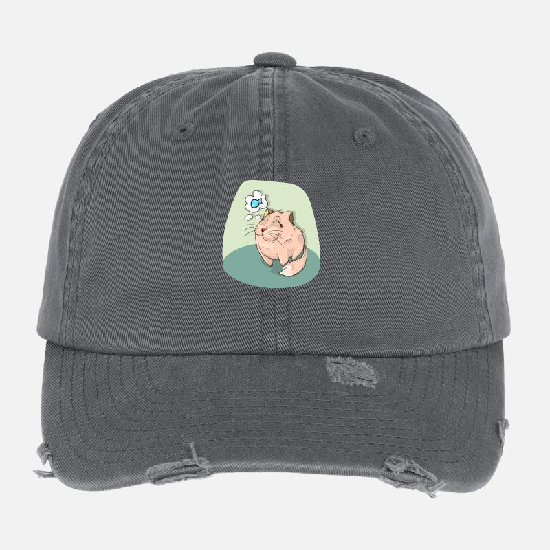 doux chat Casquette vintage effet usé Flexfit