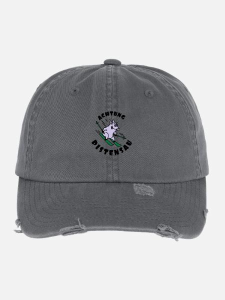 pistensau_02_e_3c - Casquette vintage effet usé Flexfit - charbon - Devant