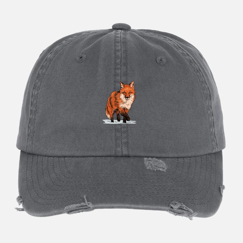 Fox in the wild Flexfit Vintage Destroyed Cap