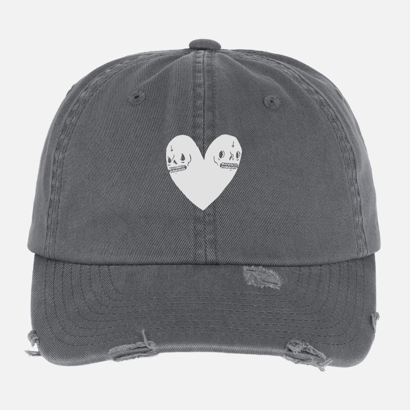 Skull heart Flexfit Vintage Destroyed Cap