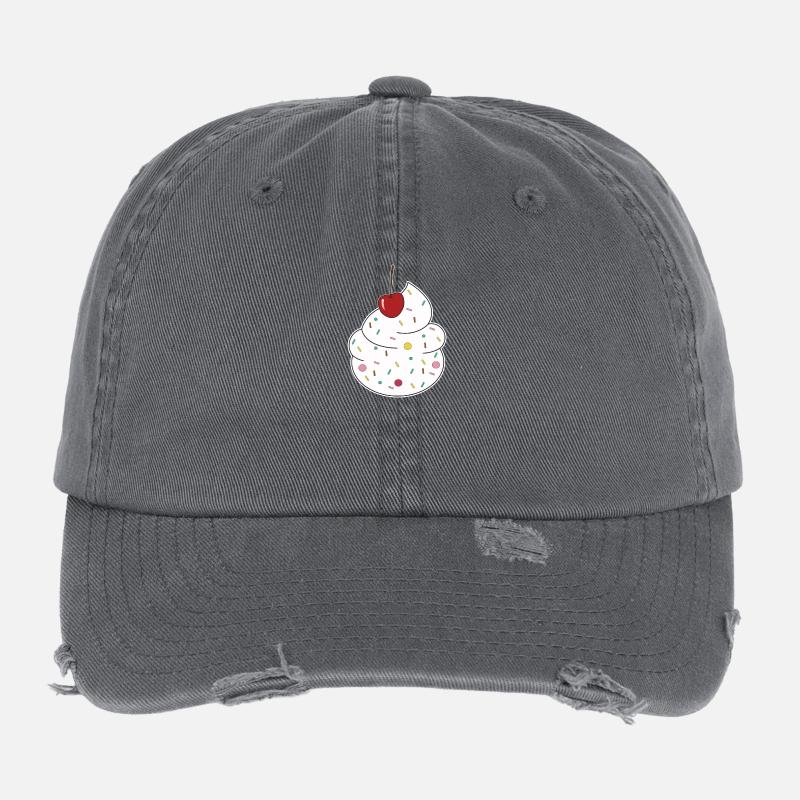 Sahne Kirsche Flexfit Vintage Destroyed Cap
