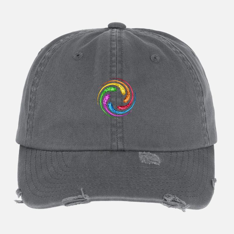 Infinity Spiral Infinity Stones Rainbow Flexfit Vintage Destroyed Cap