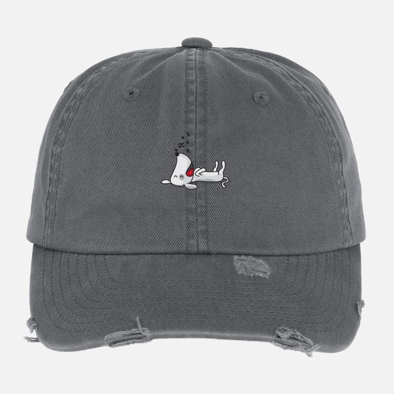 Sleeping dog - Flexfit Vintage Destroyed Cap - dark grey