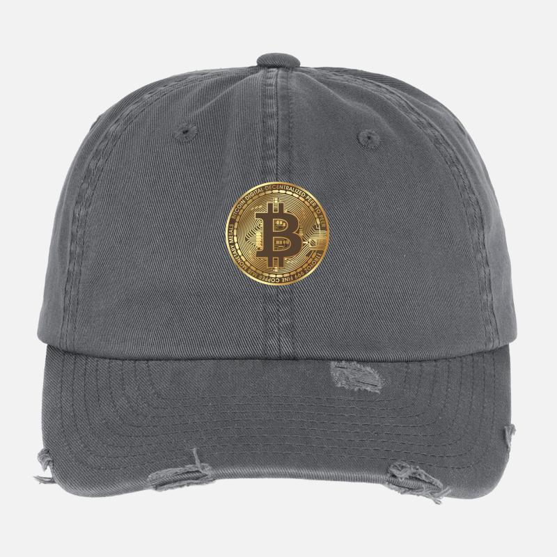 Bitcoin ABC Casquette vintage effet usé Flexfit