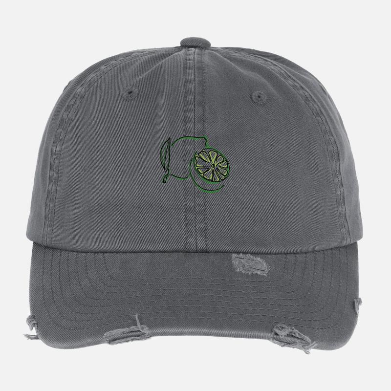 lime Flexfit Vintage Destroyed Cap