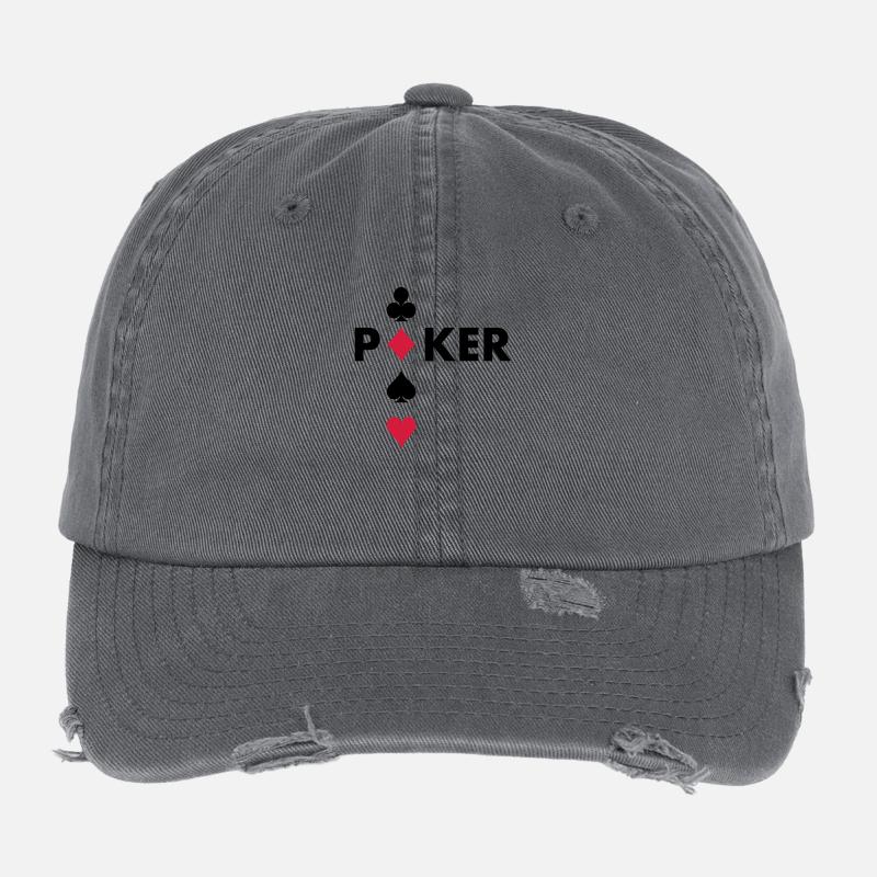 Poker player Flexfit Vintage Destroyed Cap
