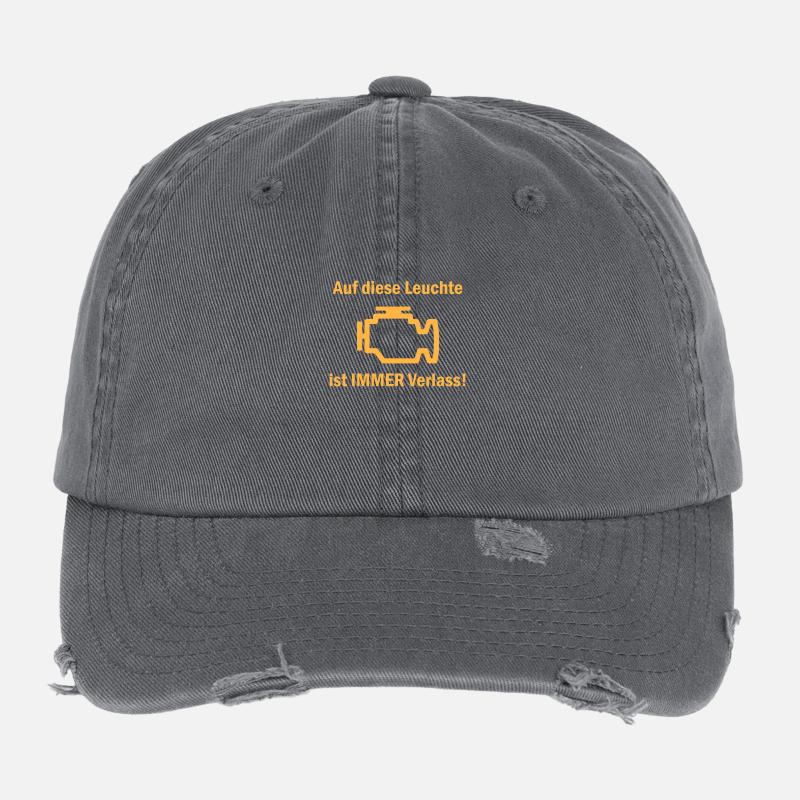 Check engine light Flexfit Vintage Destroyed Cap