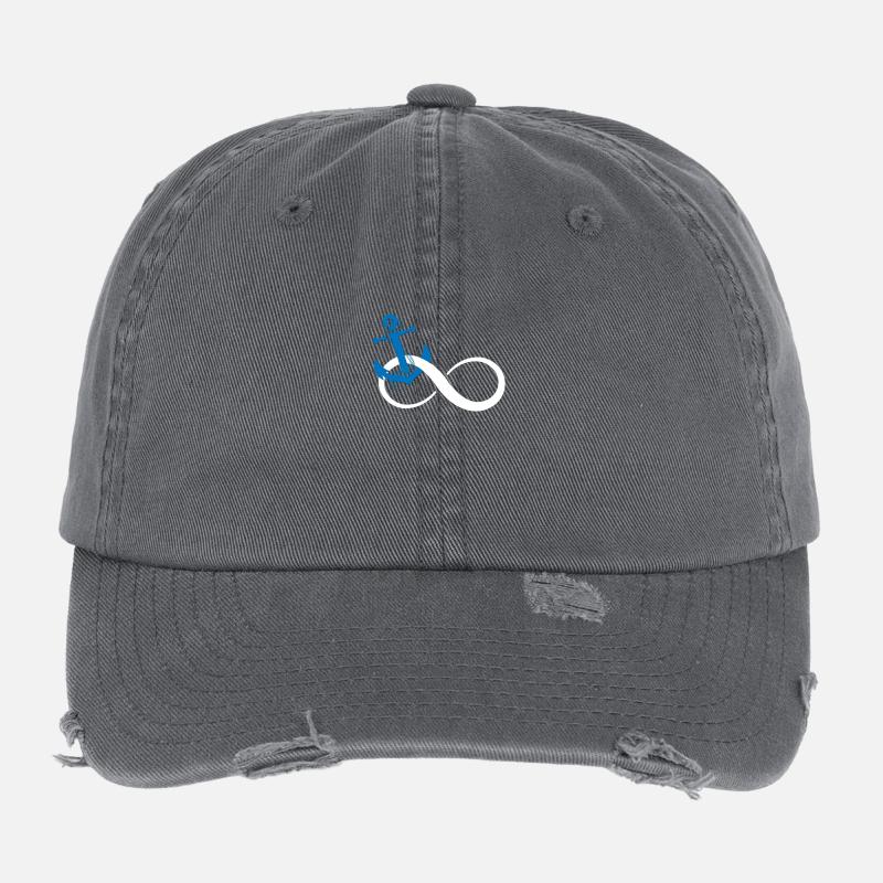 Ancre Infinity - Casquette vintage effet usé Flexfit - charbon