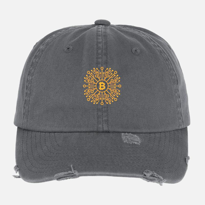 Bitcoin Flexfit Vintage Destroyed Cap