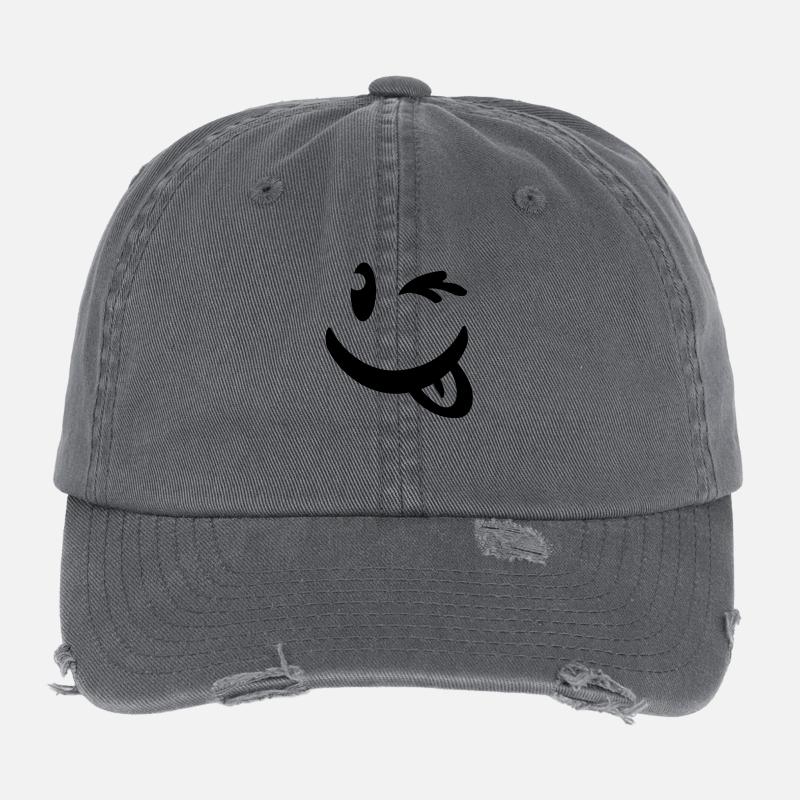 smiley_illu_c1 Flexfit Vintage Destroyed Cap