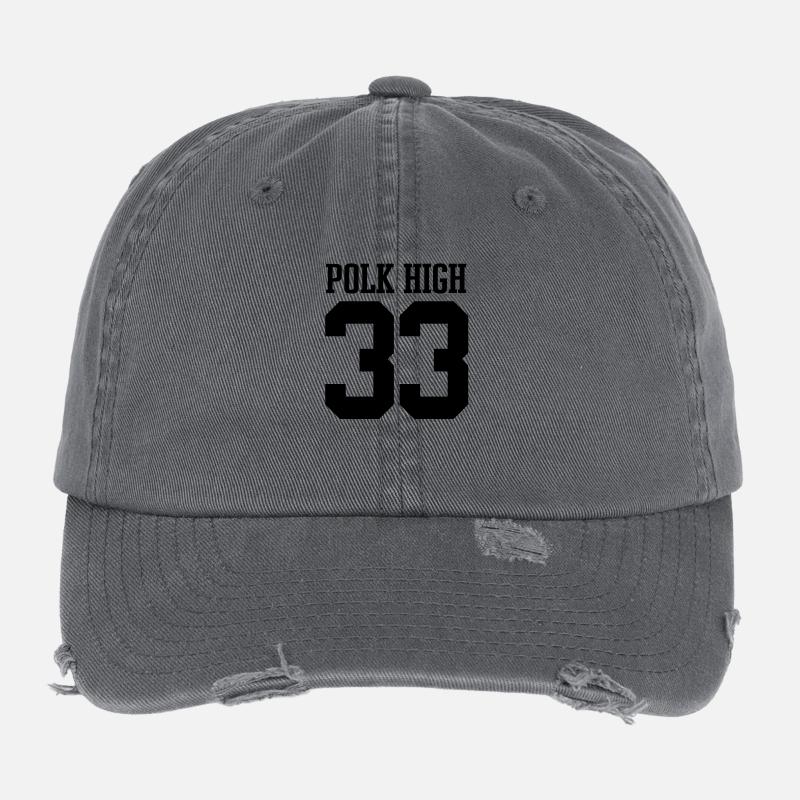 Polk High 33 - Flexfit Vintage Destroyed Cap - dark grey