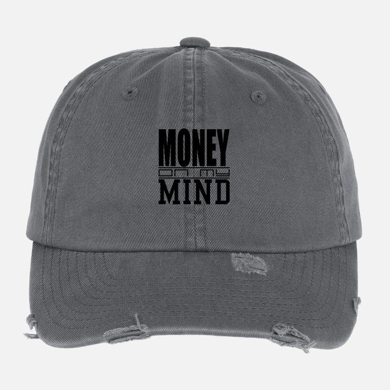 money on my mind Flexfit Vintage Destroyed Cap