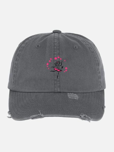 Tanzmaus | Tanzshirts - Flexfit Vintage Destroyed Cap - Dunkelgrau - Vorne