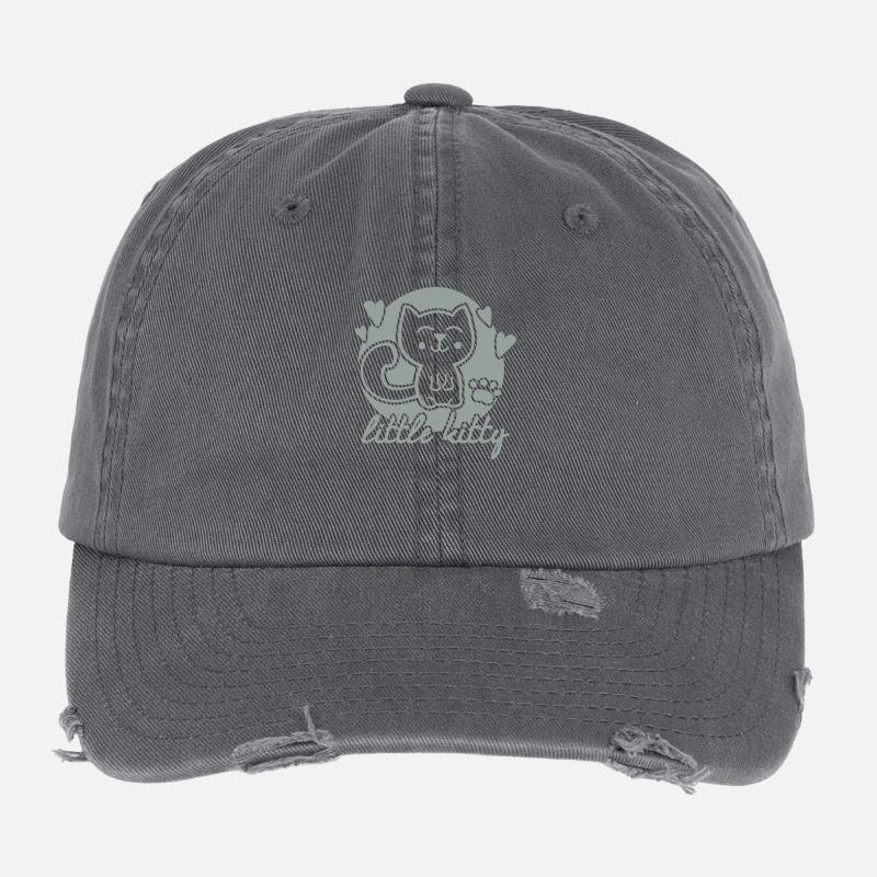 Little Kitty Flexfit Vintage Destroyed Cap