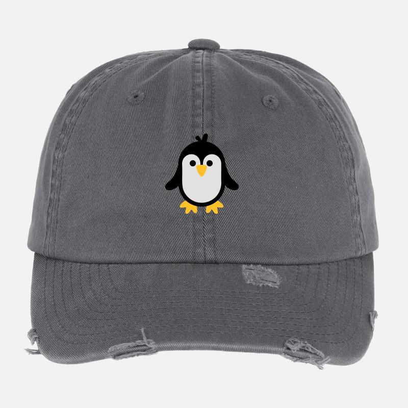 Manchot - Casquette vintage effet usé Flexfit - charbon