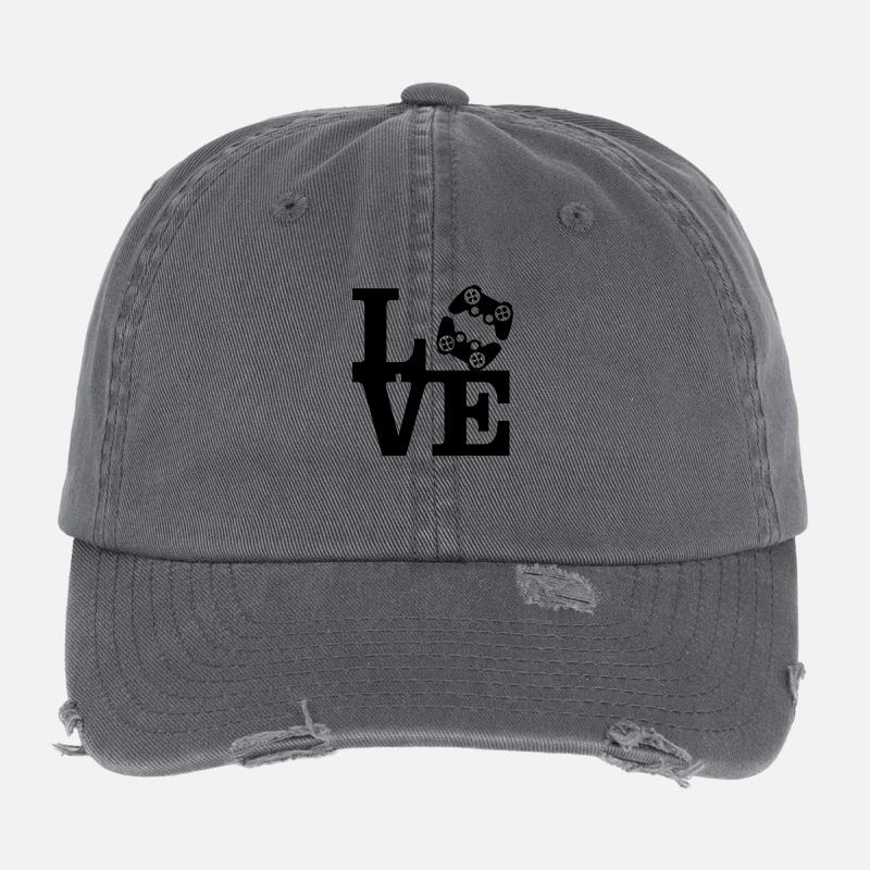 Love Gaming (Controller) Casquette vintage effet usé Flexfit