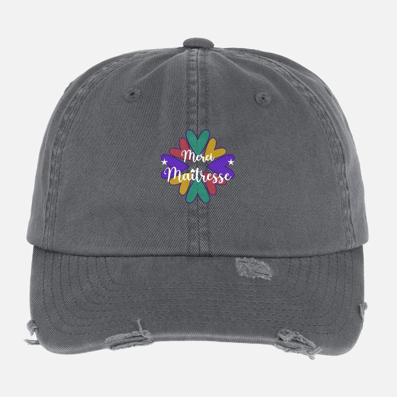 MAÎTRESSE. MAITRE. MERCI. MERCI MAÎTRESSE. ECOLE Casquette vintage effet usé Flexfit