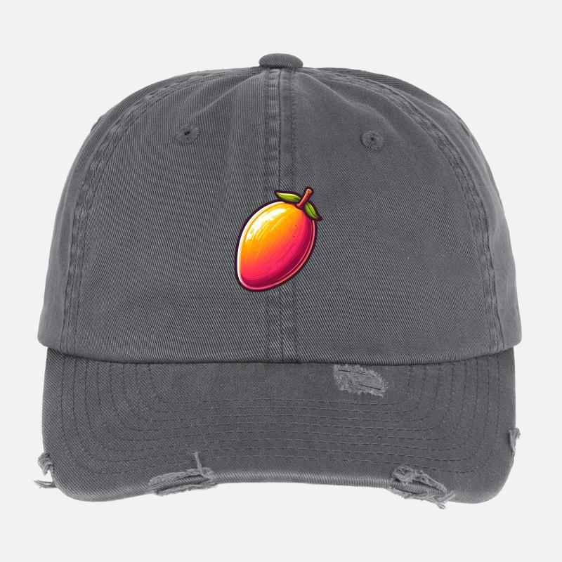 Mango large fruit Flexfit Vintage Destroyed Cap