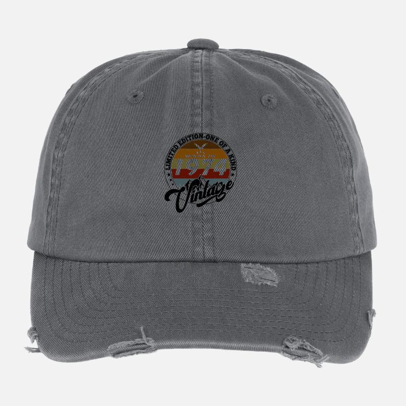 Eleganter Vintage: 1974 Retro Geschenk 1974 2025 Flexfit Vintage Destroyed Cap