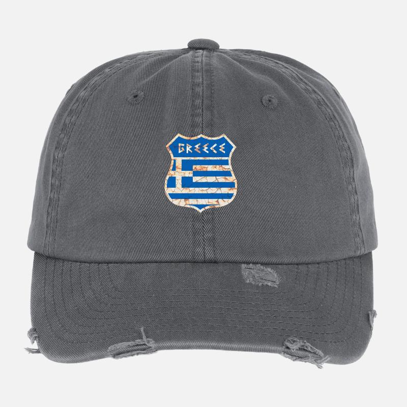 Grèce Casquette vintage effet usé Flexfit