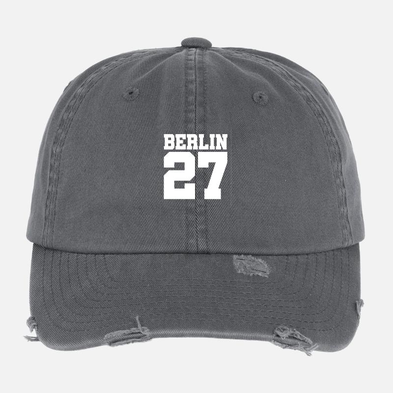 Berlin 27 - District - Postal Code - Gift Idea Flexfit Vintage Destroyed Cap