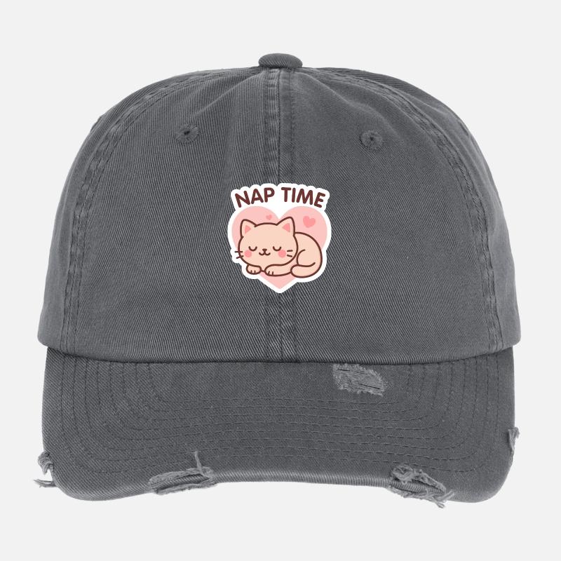 L’heure de la sieste Casquette vintage effet usé Flexfit