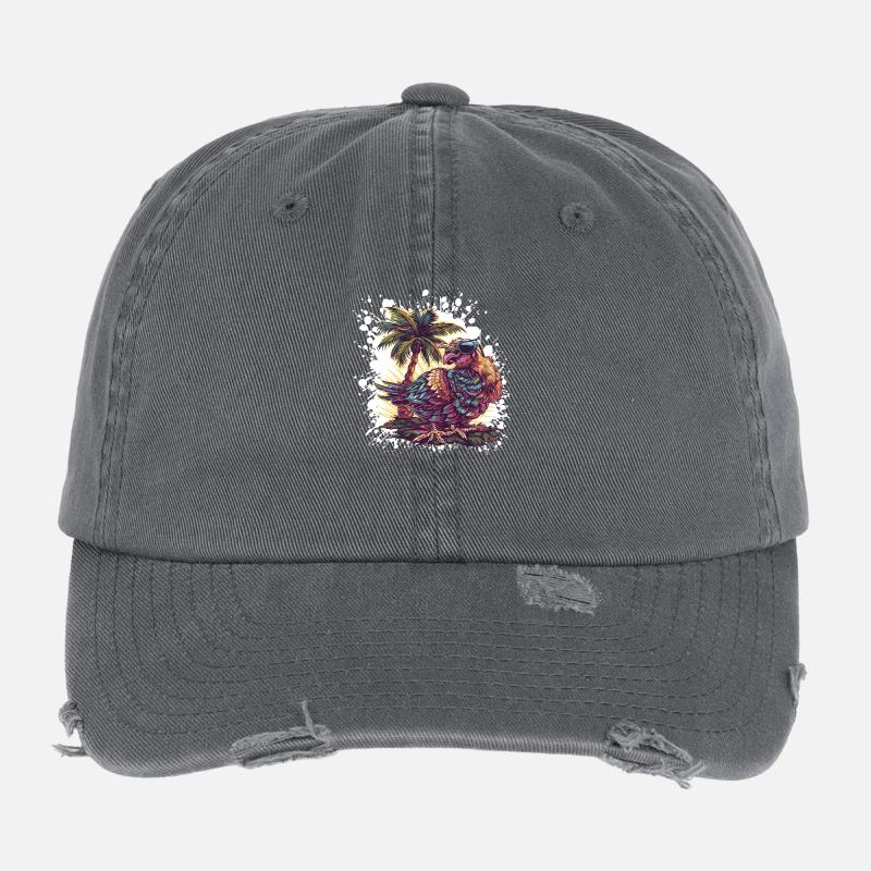 Truthan Insel Palme Flexfit Vintage Destroyed Cap