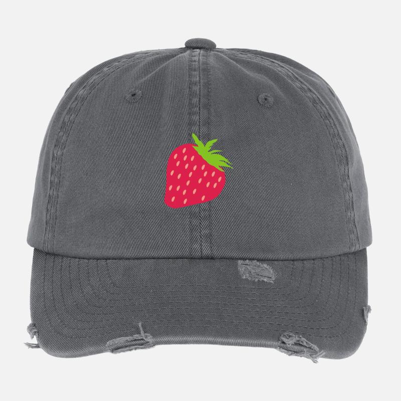 STRAWBERRY Flexfit Vintage Destroyed Cap